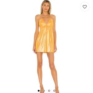 Superdown Margo Halter Shift Dress in Orange